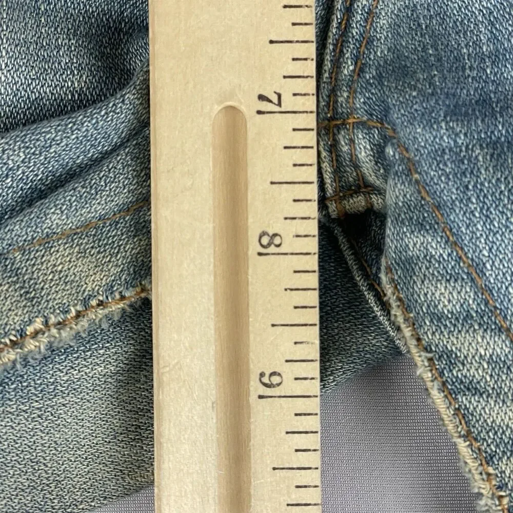 Bebe Carla Low Rise Straight Leg Jeans Women's 30 Light Blue Made USA Y2K